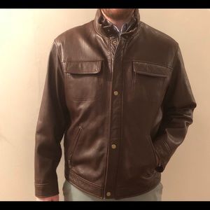 Roundtree Yorke Brown Leather Jacket 